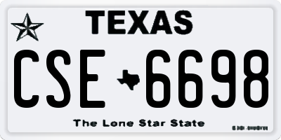 TX license plate CSE6698