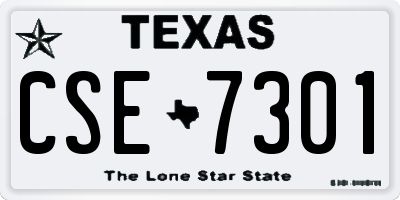TX license plate CSE7301