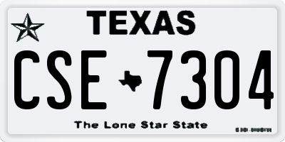 TX license plate CSE7304
