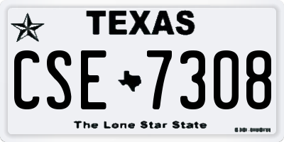 TX license plate CSE7308