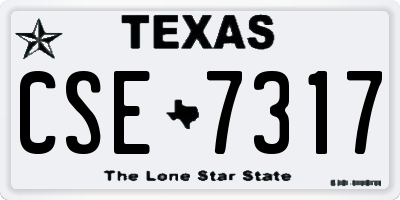 TX license plate CSE7317