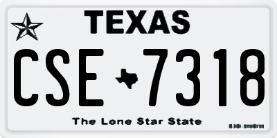 TX license plate CSE7318