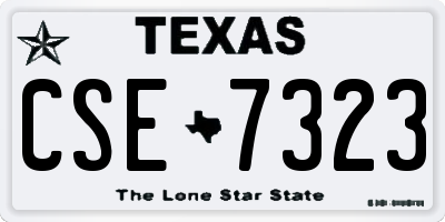 TX license plate CSE7323