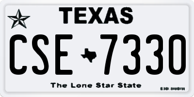 TX license plate CSE7330