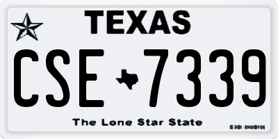 TX license plate CSE7339