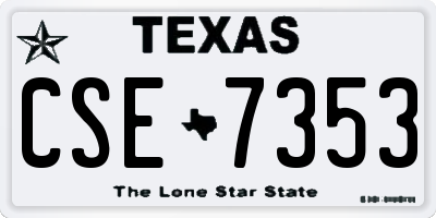 TX license plate CSE7353