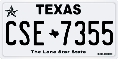 TX license plate CSE7355