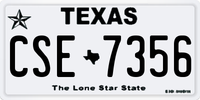 TX license plate CSE7356