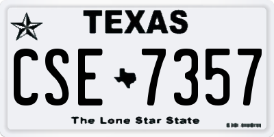 TX license plate CSE7357