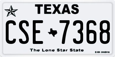 TX license plate CSE7368