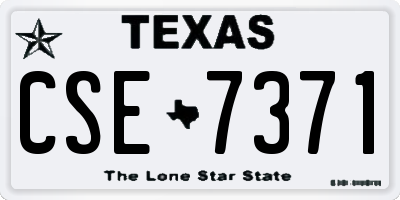 TX license plate CSE7371