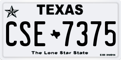TX license plate CSE7375