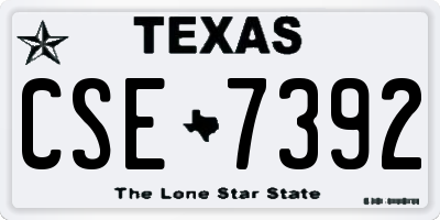 TX license plate CSE7392