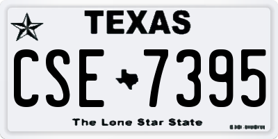 TX license plate CSE7395