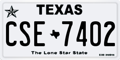 TX license plate CSE7402