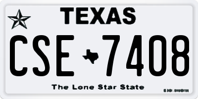 TX license plate CSE7408