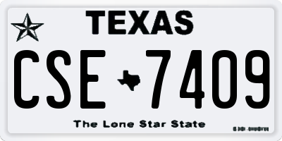 TX license plate CSE7409