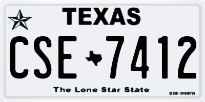 TX license plate CSE7412