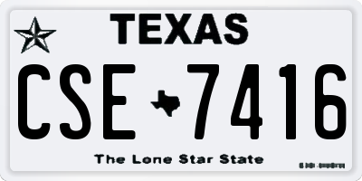 TX license plate CSE7416