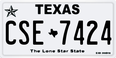 TX license plate CSE7424