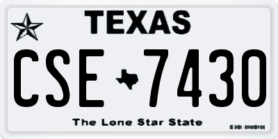 TX license plate CSE7430