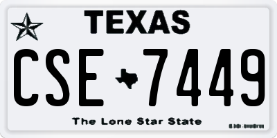 TX license plate CSE7449