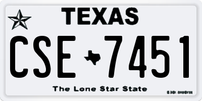 TX license plate CSE7451