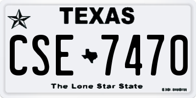 TX license plate CSE7470