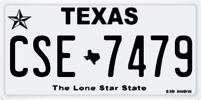 TX license plate CSE7479