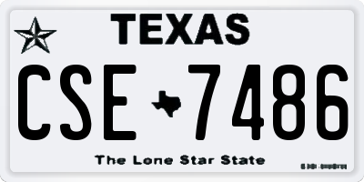 TX license plate CSE7486
