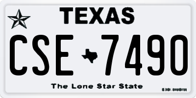 TX license plate CSE7490