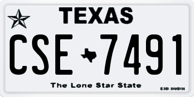 TX license plate CSE7491