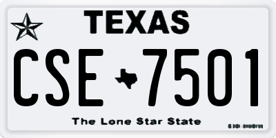 TX license plate CSE7501