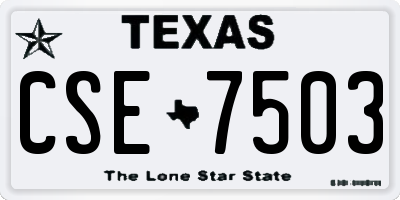 TX license plate CSE7503