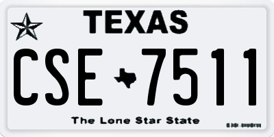 TX license plate CSE7511