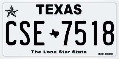 TX license plate CSE7518