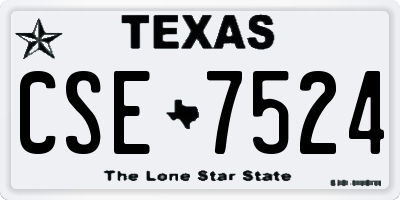 TX license plate CSE7524
