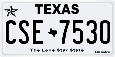 TX license plate CSE7530