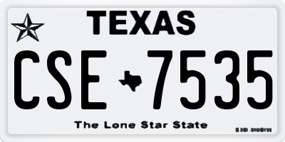 TX license plate CSE7535