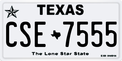 TX license plate CSE7555