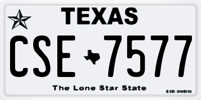 TX license plate CSE7577