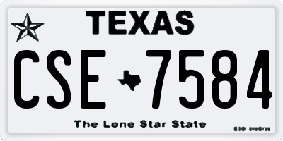 TX license plate CSE7584