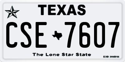 TX license plate CSE7607