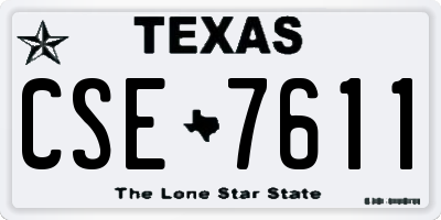 TX license plate CSE7611