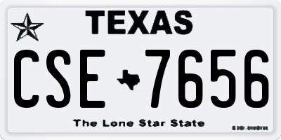 TX license plate CSE7656