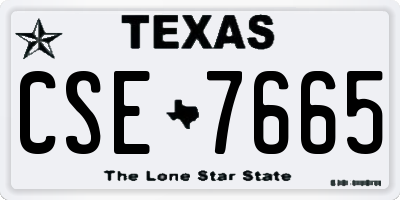 TX license plate CSE7665