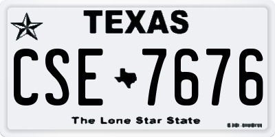 TX license plate CSE7676