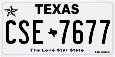 TX license plate CSE7677