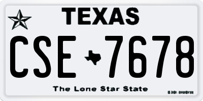 TX license plate CSE7678