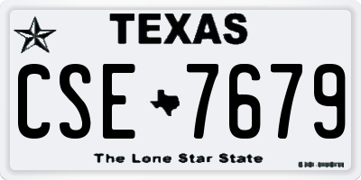 TX license plate CSE7679